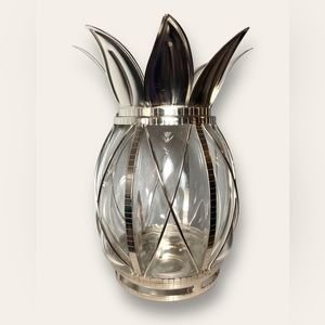 Bath And Body Works 3 Wick Luminary Pineapple Candle Holder Large 10.5” LE 2013